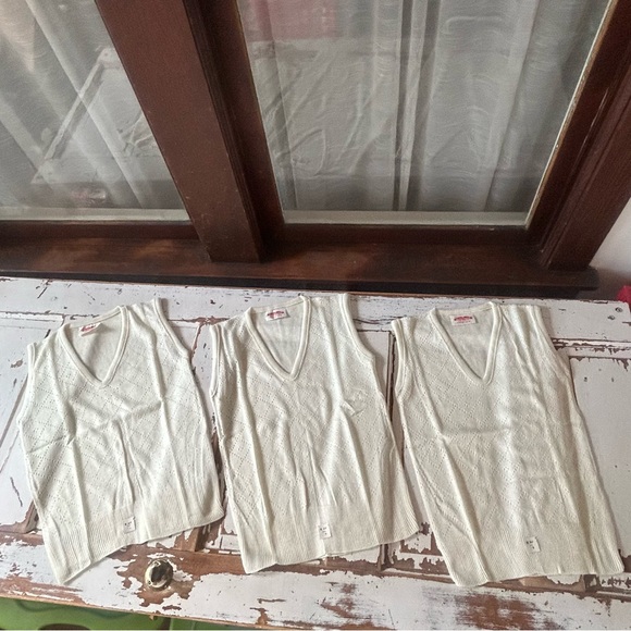 Vtg Miss Scotch English Sweater Vest Knit Retro 50s 60s Secretary Acrylic NOS - Picture 9 of 9